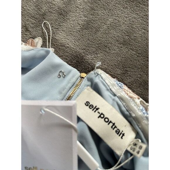 NWT Self Portrait 3D Floral Mini Dress sz 4 US - Picture 10 of 11